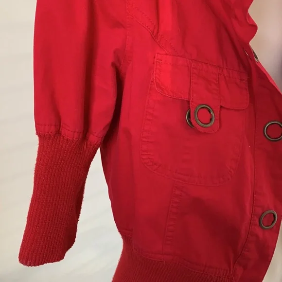 Red cotton jacket - Picture 5 of 7